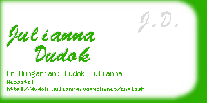 julianna dudok business card